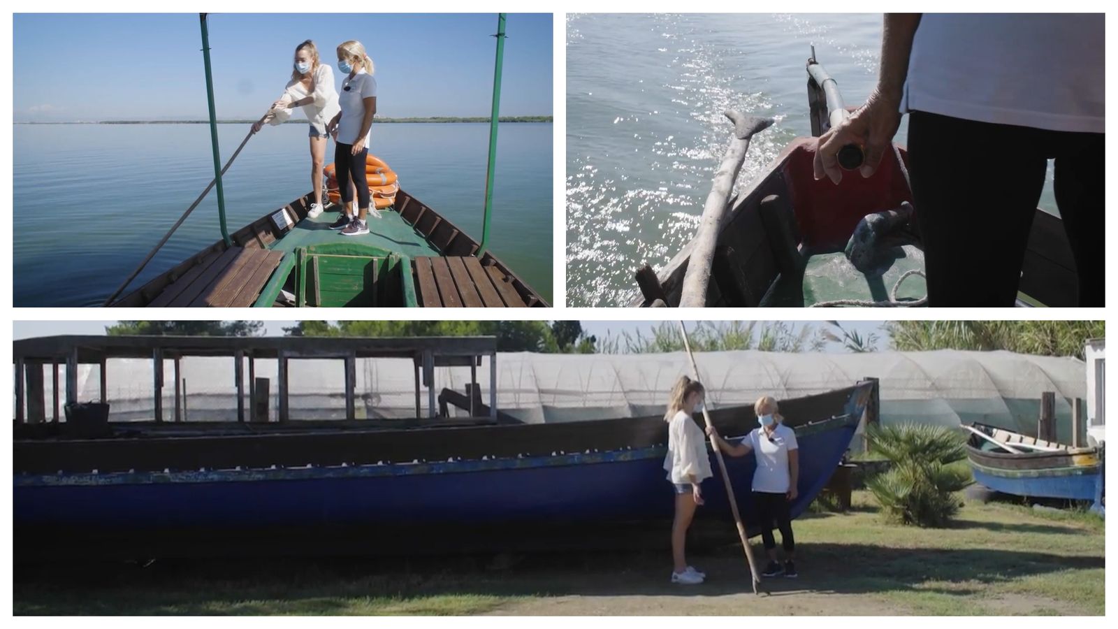 Rosa li fa una classe magistral per a aprendre a perxar a Àlex Blanquer, presentadora de 'Terra viva'