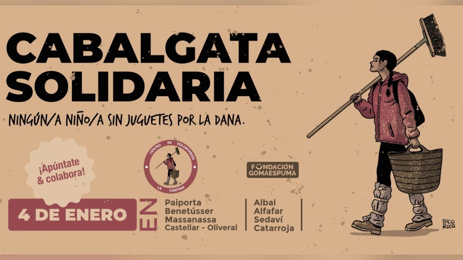 Cavalcada solidària als municipis afectats per la dana