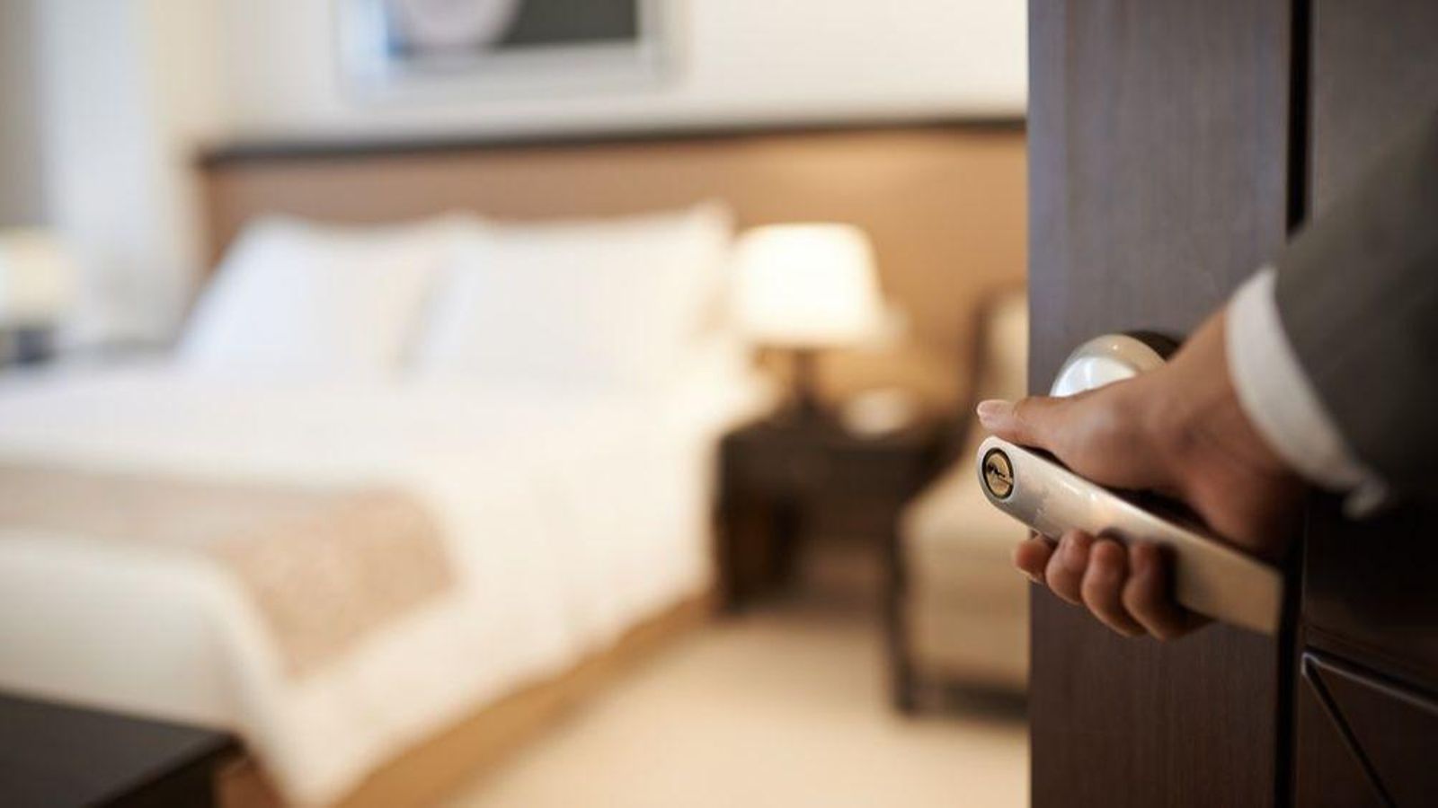 Imatge d'arxiu d'una habitació d'hotel Imatge d'arxiu d'una habitació d'hotel