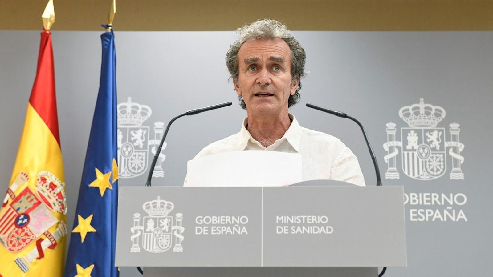 El director del Centre de Coordinació de Alertas i Emergències Sanitàries, Fernando Simón, informa en roda de premsa aquest dijous de l'evolució de la COVID-19