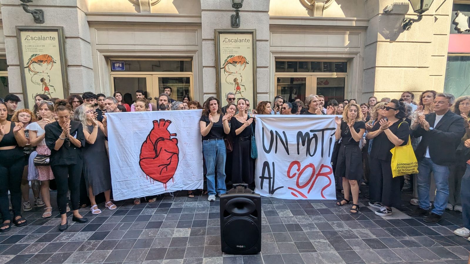 Protesta dels representants de les arts escèniques, este dijous