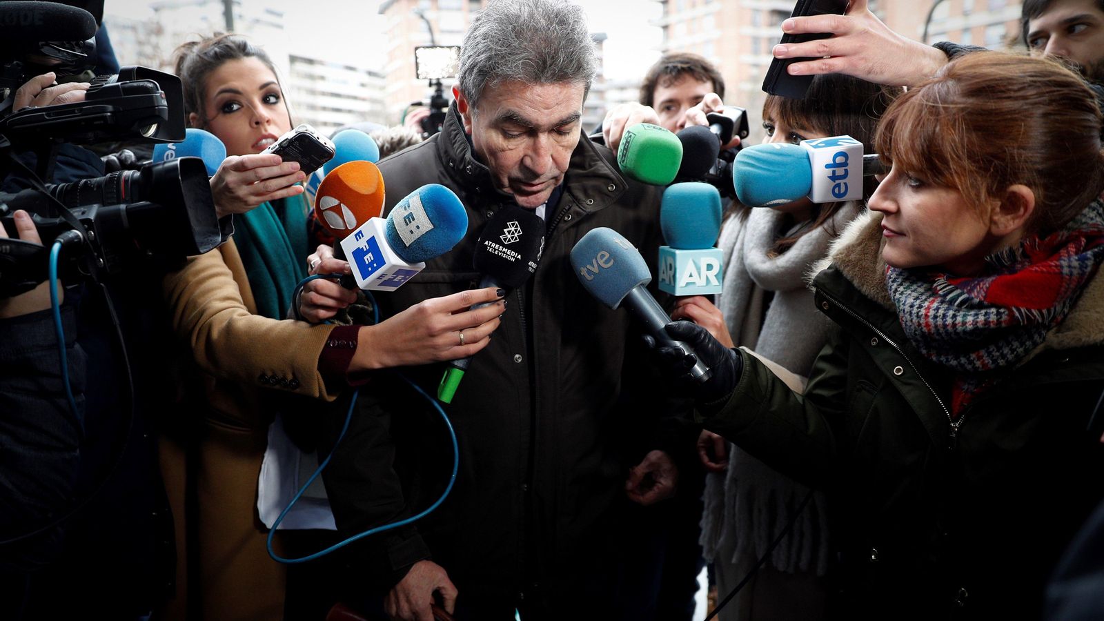 L'advocat de la víctima, Miguel Ángel Morán, a l'arribada als tribunals