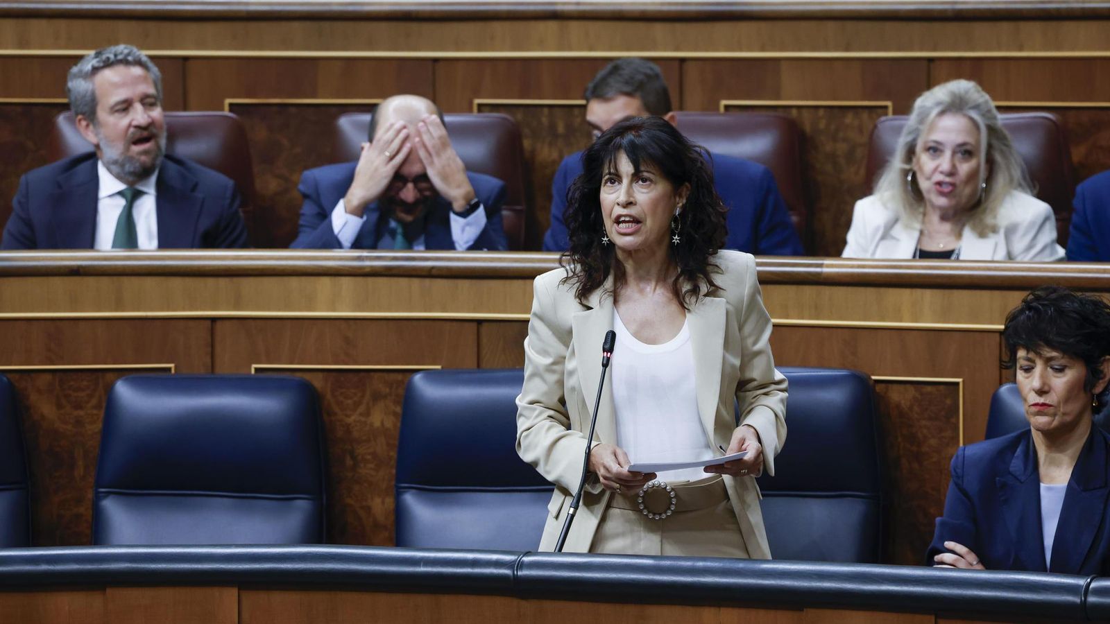 La ministra Redondo, este dimecres en el Congrés