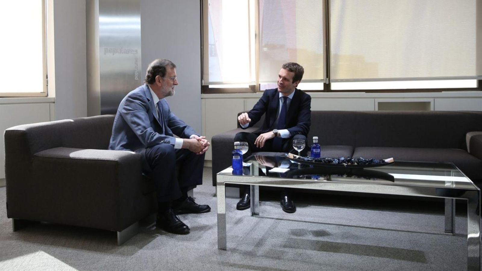 La primera reunió de Pablo Casado com a president del PP ha sigut amb Mariano Rajoy