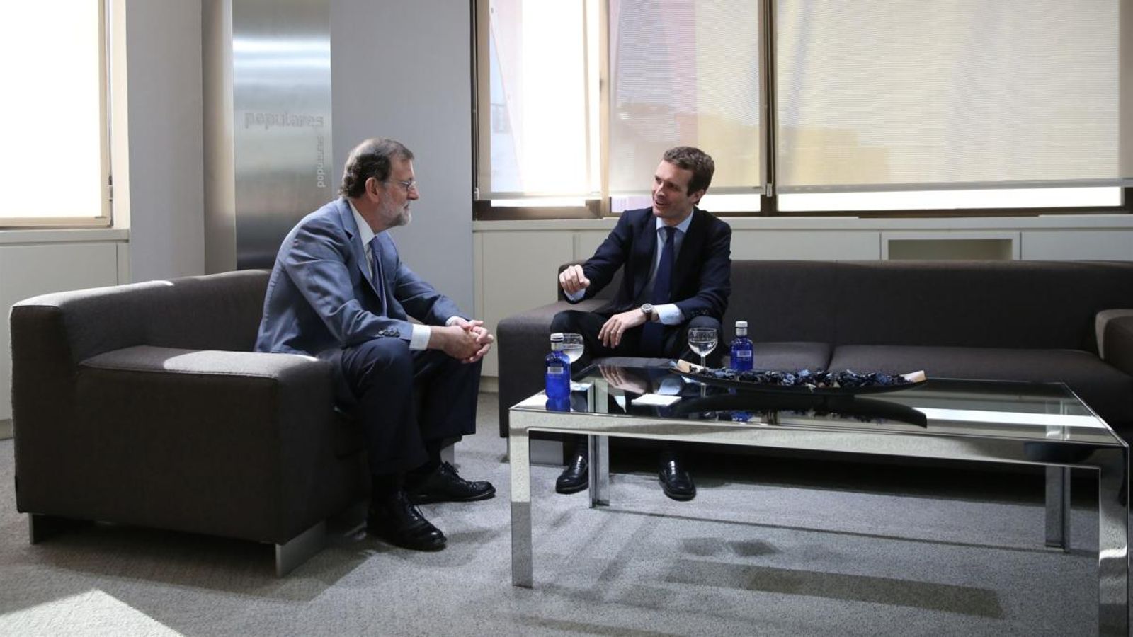 La primera reunió de Pablo Casado com a president del PP ha sigut amb Mariano Rajoy La primera reunió de Pablo Casado com a president del PP ha sigut amb Mariano Rajoy