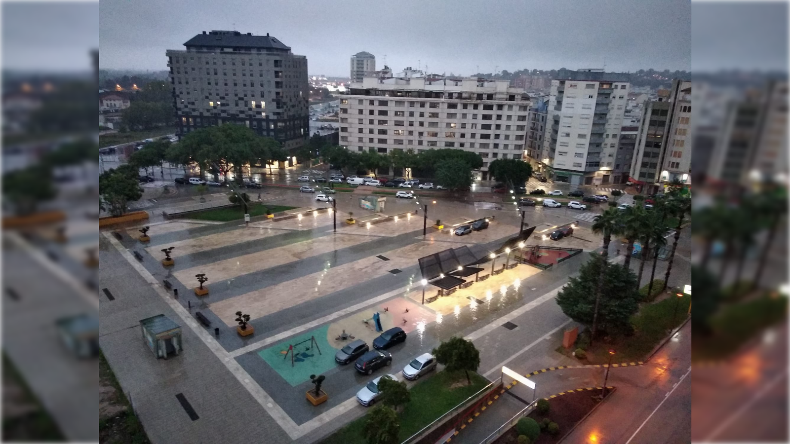 Plou amb força a Alzira, este diumenge