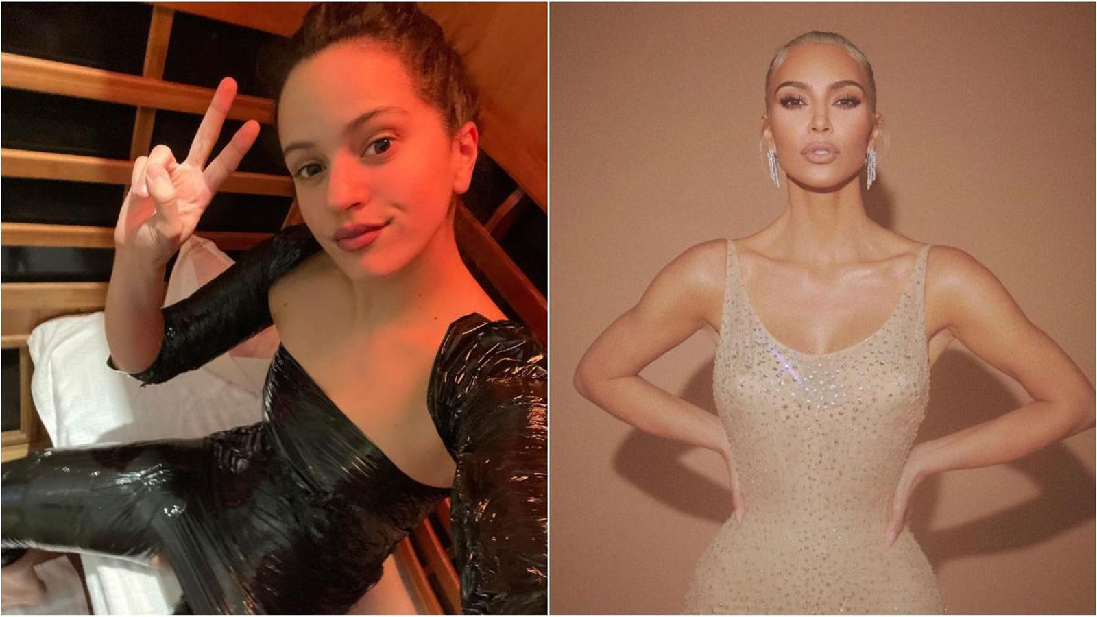 Rosalía i Kim Kardashian, en imatges dels seus comptes d'Instagram