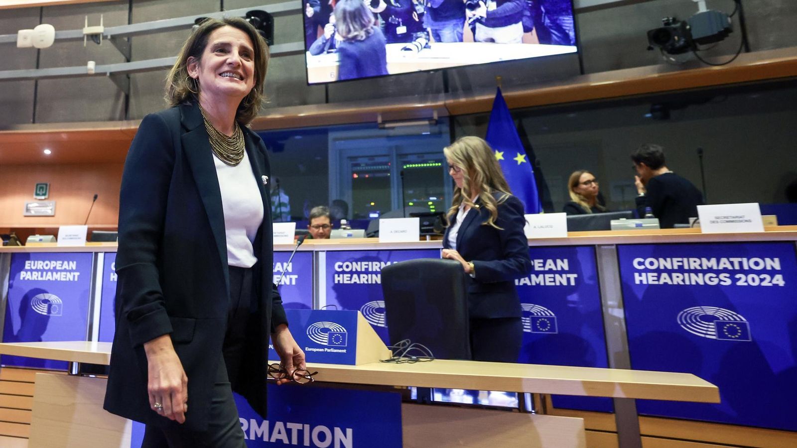 La ministra Teresa Ribera a l'Eurocambra La ministra Teresa Ribera a l'Eurocambra
