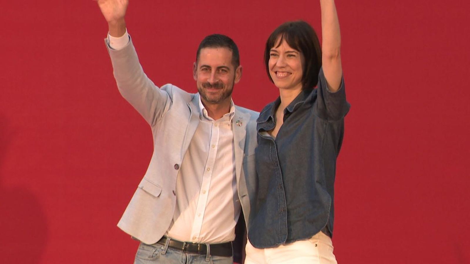 Carlos Fernández Bielsa i Diana Morant, en un míting
