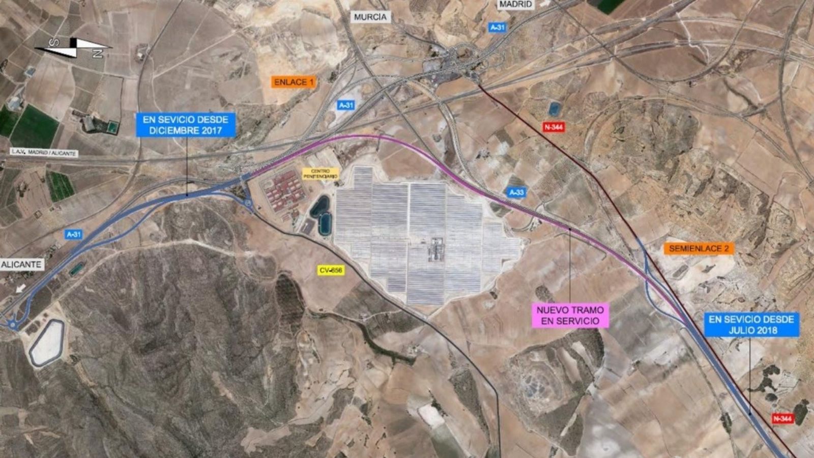 Tram obert al trànsit que connecta l'A-31 i l'A-33