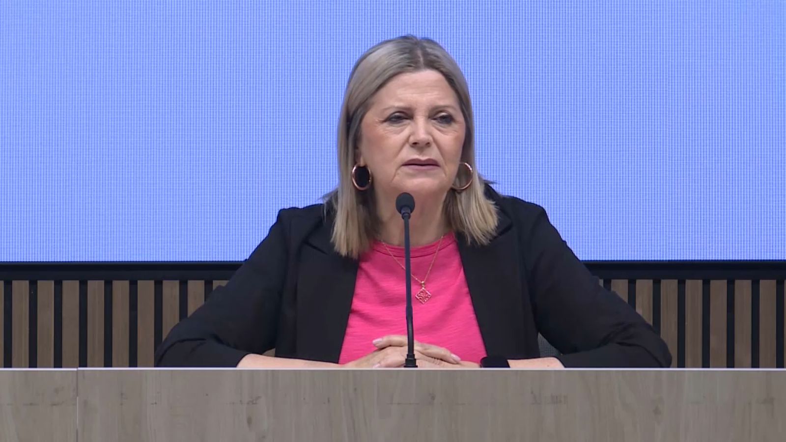 Roda de premsa de la consellera d'Educació, Carmen Ortí