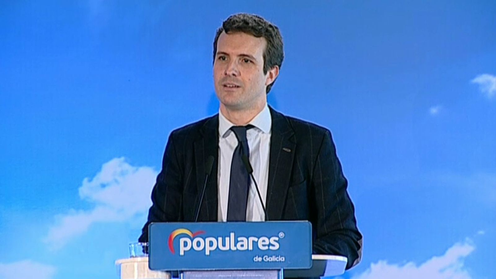 Pablo Casado defensa la riquesa de les llengües cooficials en un acte de campanya del PP
