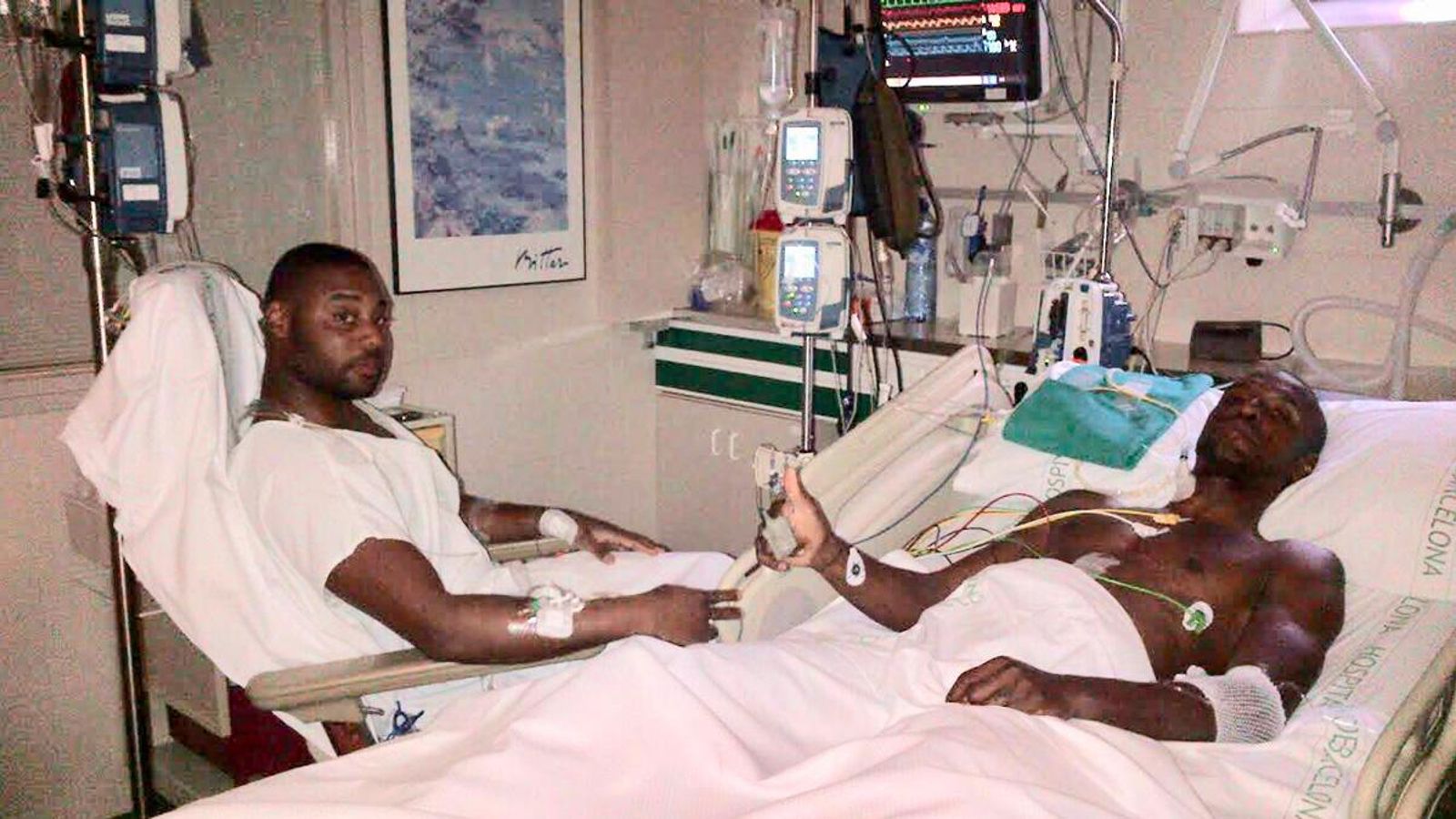Gerard, cosí d'Abidal, i l'exfutbolista, a l'hospital el 2012
