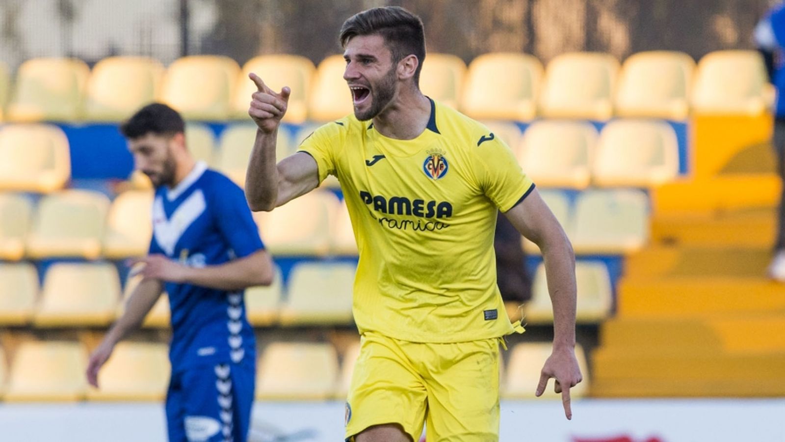 Mario celebra el gol del triomf del filial groguet