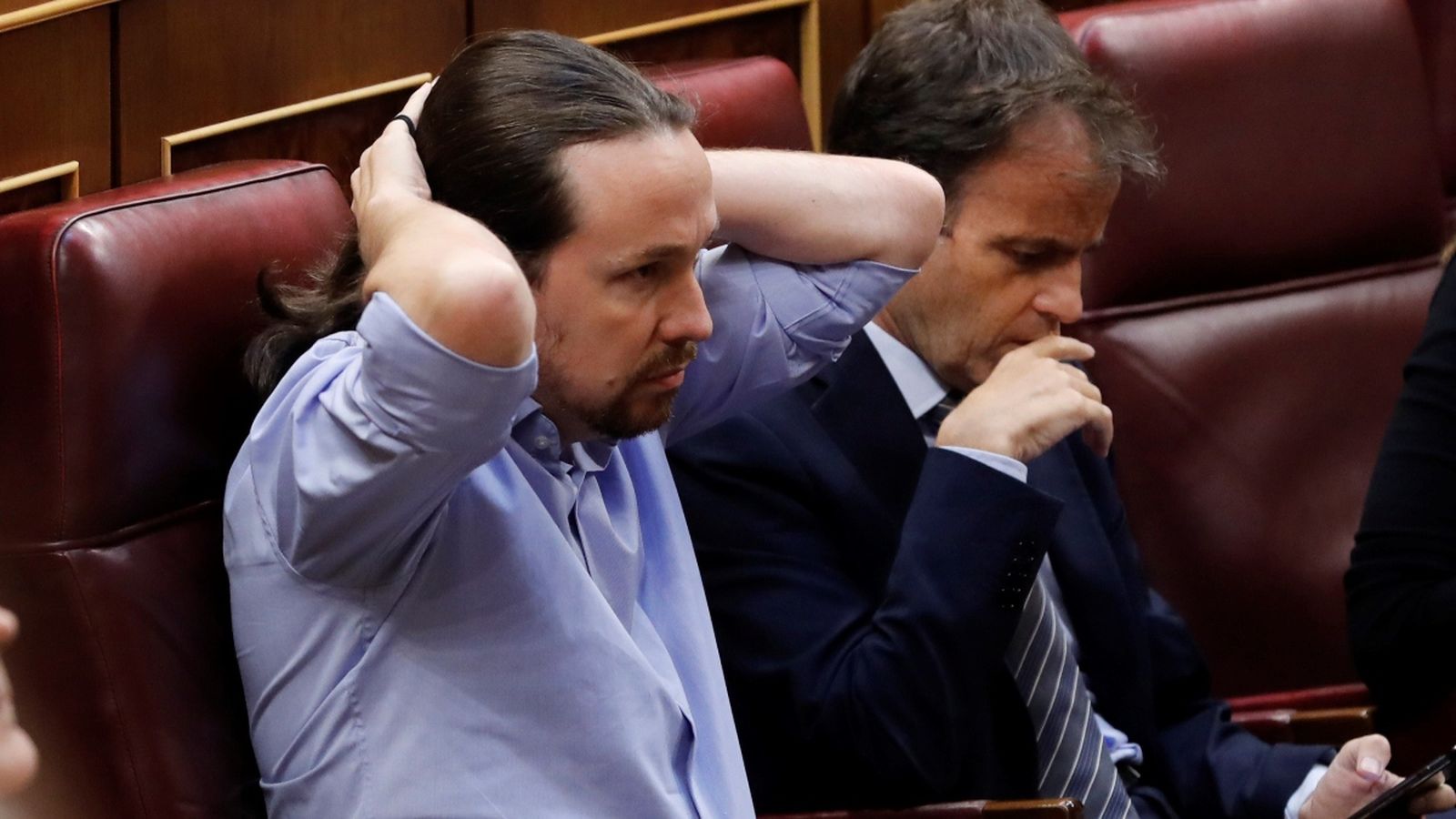 Pablo Iglesias després de la primera votació al Congrés aquest dimarts