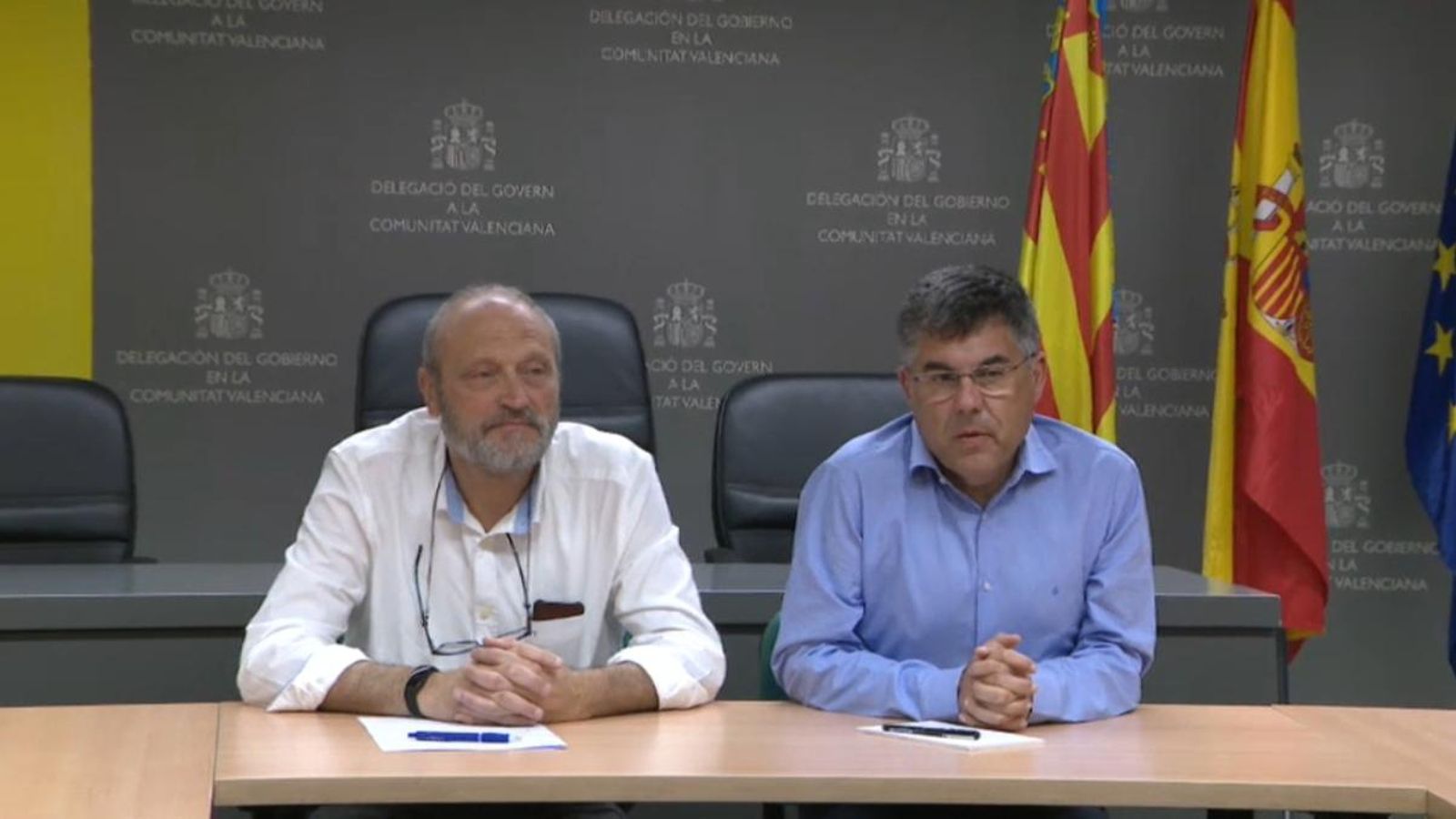 Juan Carlos Fulgencio, durant la trobada amb els periodistes