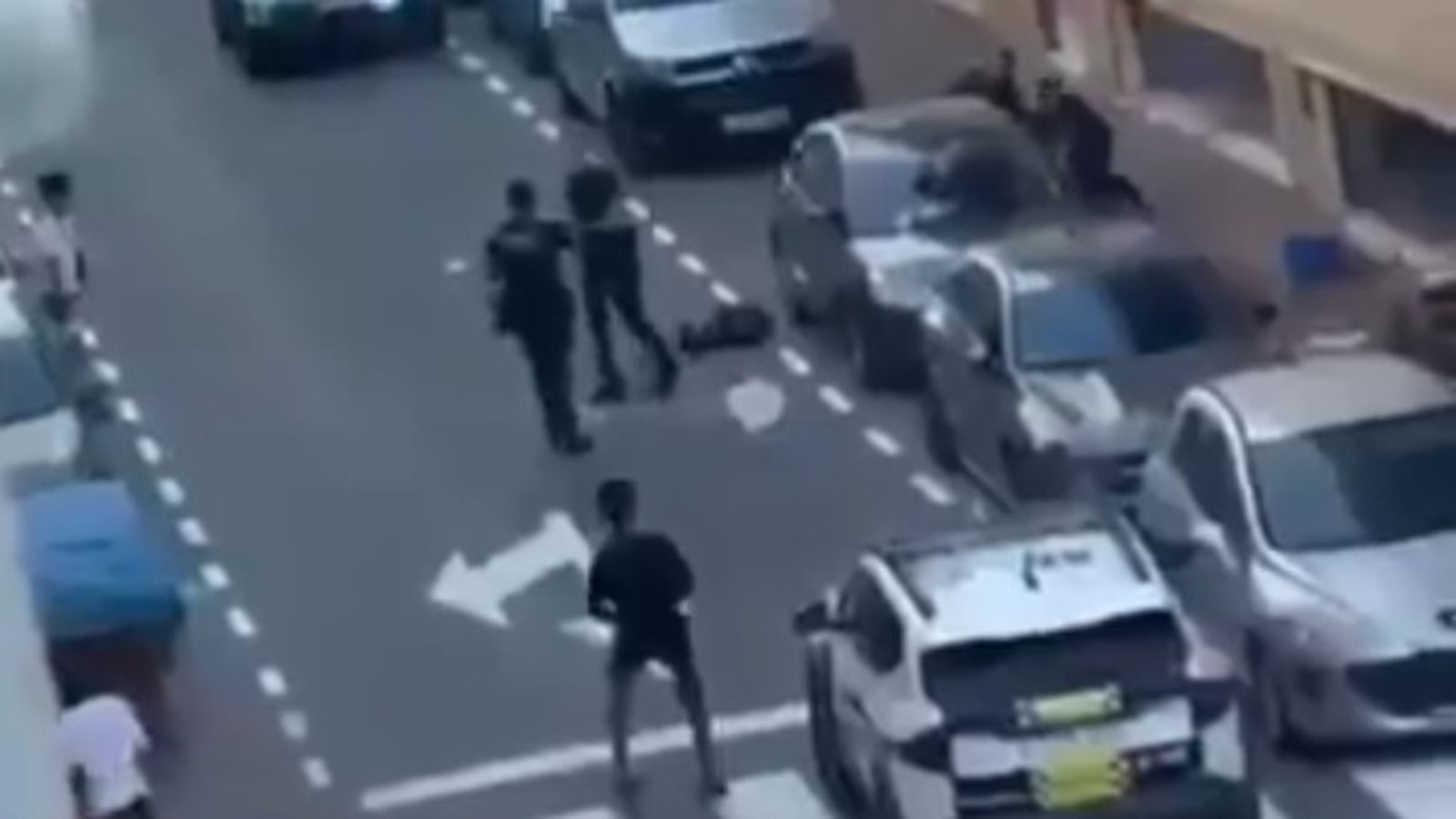 Els detinguts s'enfronten als agents de policia a Torrevieja