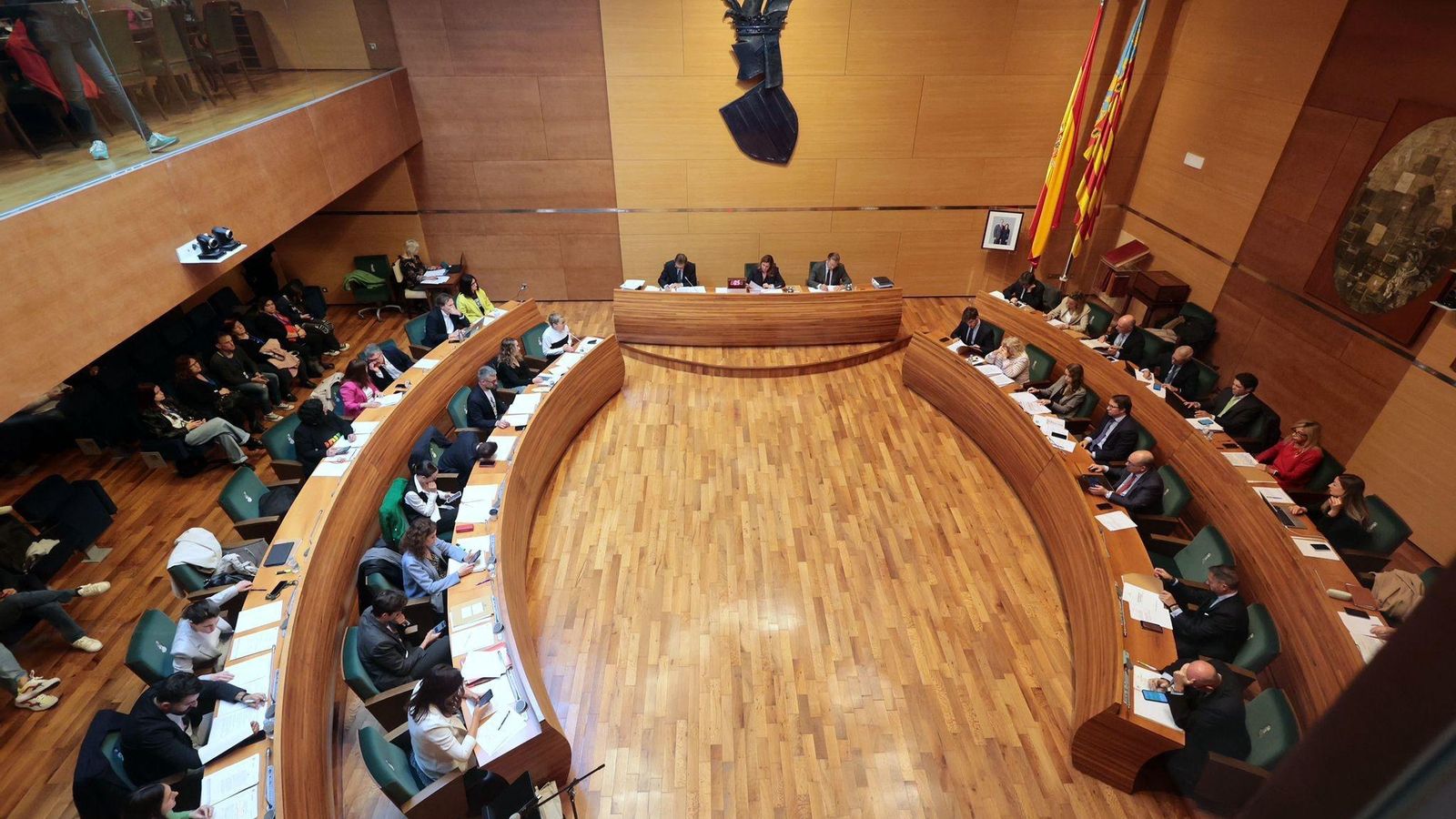 Imatge del ple ordinari d'abril celebrat aquest dimarts a l'Ajuntament de València