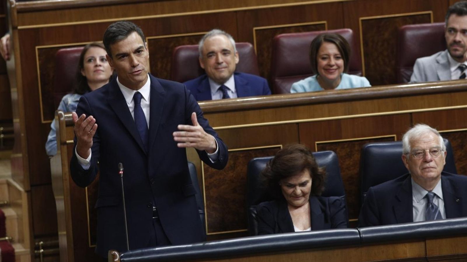 Sánchez va qualificar de molt delicat el dilema de vendre armes d'Aràbia Saudita. Europa Press